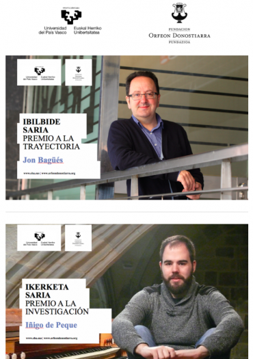 Donostiako Orfeoia-UPV/EHU XIX. sariaren banaketa ekitaldia