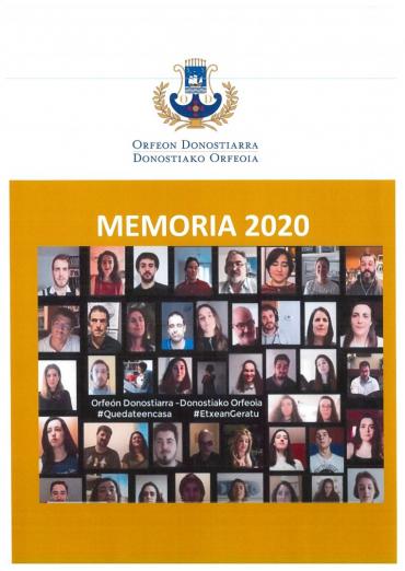 MEMORIA ARTÍSTICA 2020